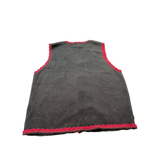 Nutcracker Holiday Snowman Festive Vest Womens Small Red Black Ugly Christmas - Picture 2 of 10